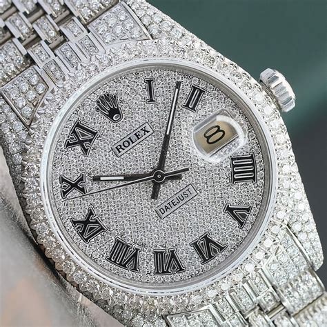 rolex dayjust full diamond